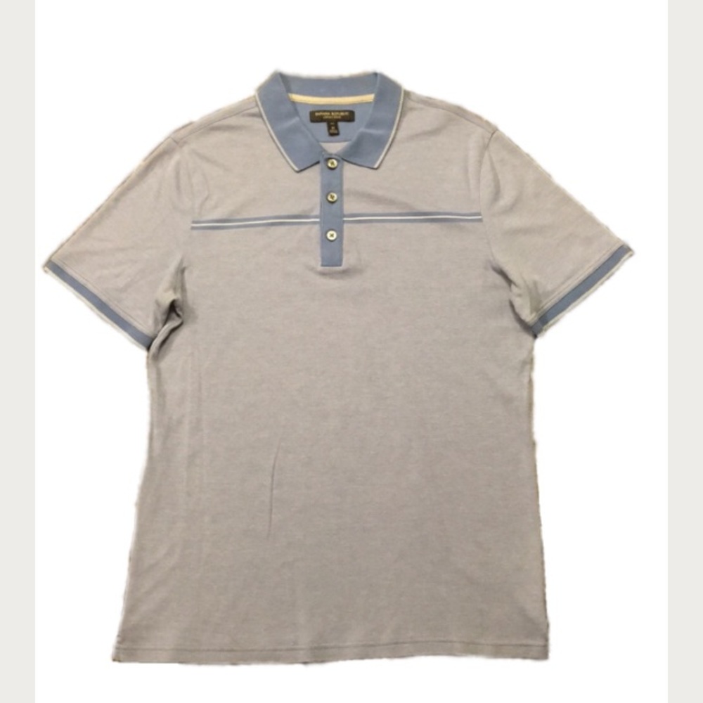 Banana Republic Luxury Touch Blue Polo Shirt - M